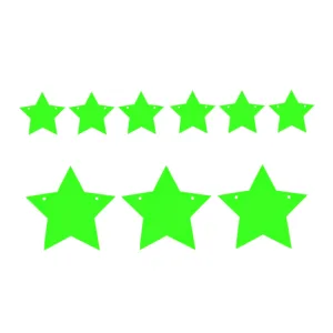 Guirnalda ESTRELLAS FLUO - Color VERDE X3 Metros