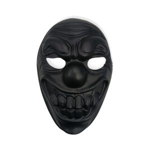 Mascara Careta Plástica Payaso Total Black x1 Unidad