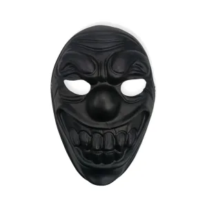 Mascara Careta Plástica Payaso Total Black x1 Unidad
