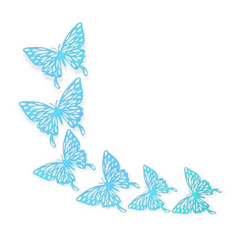 Adorno Mariposa Calada Celeste x6 Unidades Modelos Surtidos