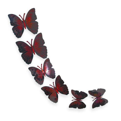 Adorno Mariposa Calada Negra Brillante x6 Unidades Colores y Modelos Surtidos