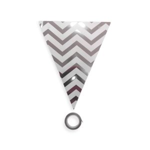 Banderín Triangular Zigzag Plateado 2 mts