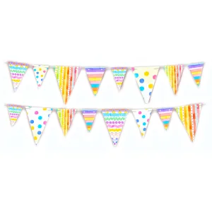 Banderin Escala de Triangulos Pincelados Pastel 2,5mts
