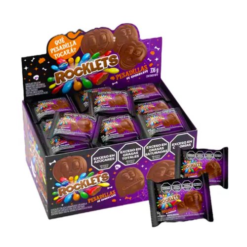 Caja Rocklets Pesadillas de Chocolate x14g 24U