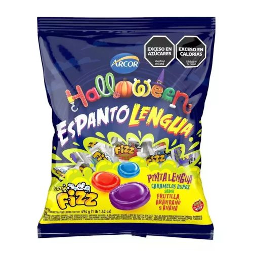 Caramelos Lotsa Fizz Espanto Lengua Halloween x494g