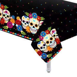 Mantel Plastico Halloween Calavera Mexicana