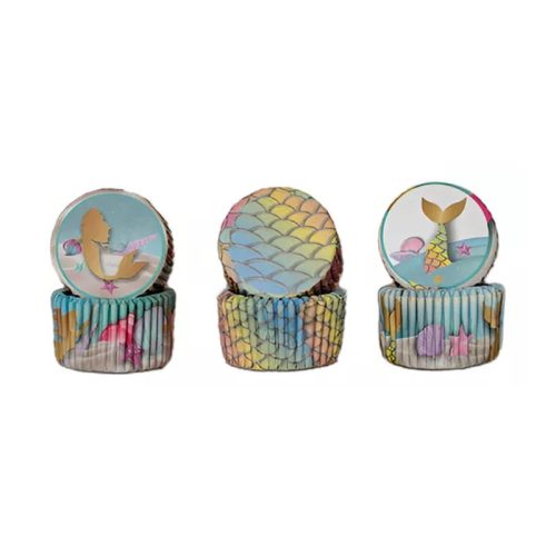 Pirotines Cupcakes Nº10 - Sirena x25 U