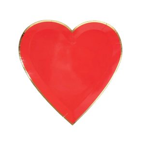 Plato Polipapel Corazon X6 Unidades