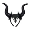 Vincha Cuernos Malefica Grande 35cm Color Negro
