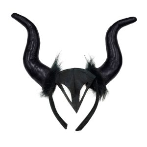 Vincha Cuernos Malefica Grande 35cm Color Negro