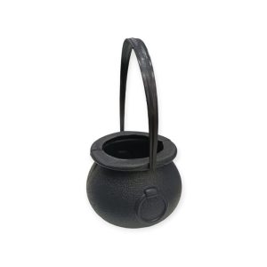Caldero Negro con Manija de Bruja