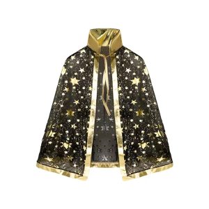 Capa de Niño Negra con Estrellas x1