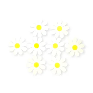 Flores Margaritas Blancas Goma Eva Chicas x8 Unidades
