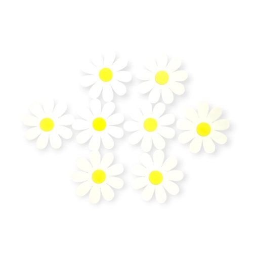 Flores Margaritas Blancas Goma Eva Chicas x8 Unidades