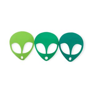 Formitas de Halloween Alien Goma Eva x12 Unidades
