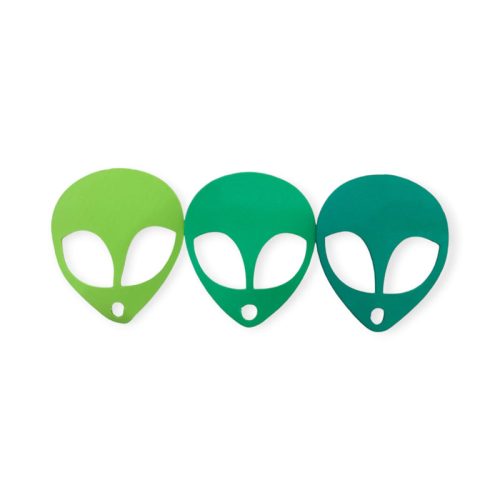 Formitas de Halloween Alien Goma Eva x12 Unidades