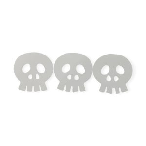 Formitas de Halloween Calavera Blanca Goma Eva x24 Unidades