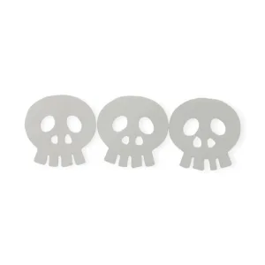 Formitas de Halloween Calavera Blanca Goma Eva x24 Unidades