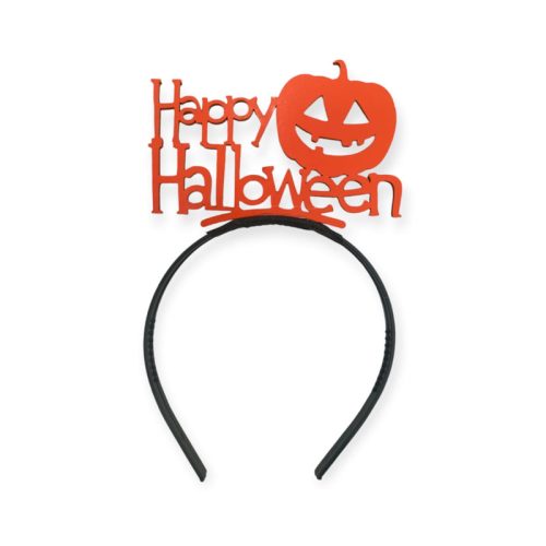 Vincha Happy Halloween Calabaza Naranja