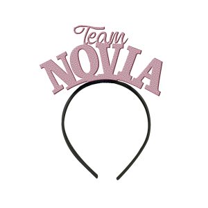Vincha Goma Eva TEAM NOVIA Rose Gold Glitter