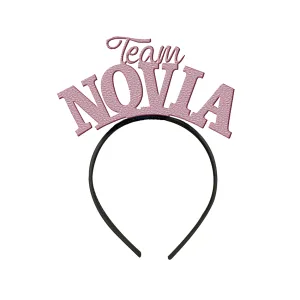 Vincha Goma Eva TEAM NOVIA Rose Gold Glitter