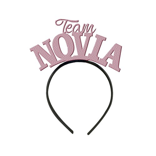 Vincha Goma Eva TEAM NOVIA Rose Gold Glitter