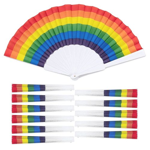 Abanico Acrilico Arco Iris x1