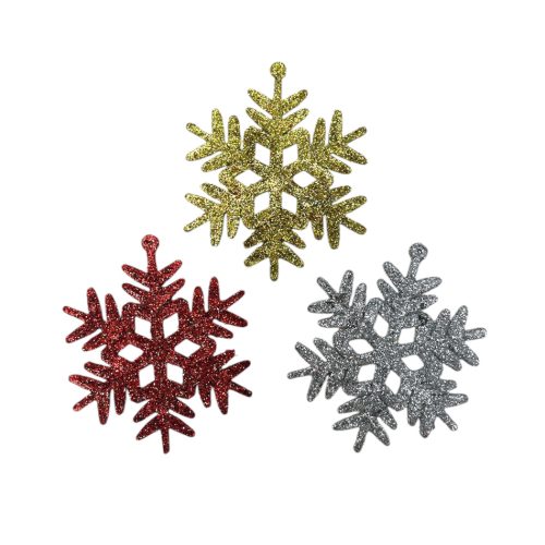 Adorno Navideño Copo de Nieve Gibreado x3u