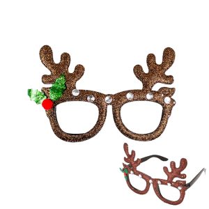 Anteojos Glitter Venado Navidad