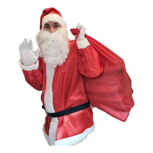 Bolsa Papa Noel Tafeta Roja 70x70cm x1u - Imagen 2