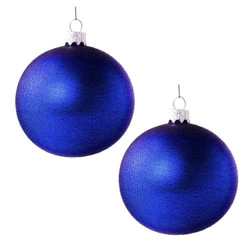 Borla Navideña Forrada Azul 6cm x2 Unidades