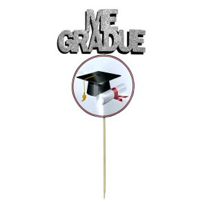 Pinche Me Gradué Gibreado Goma Eva Plateado