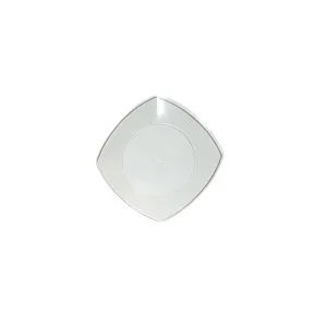 Plato Cuadrado Plastico para Postre 17cm Transparente x10 U