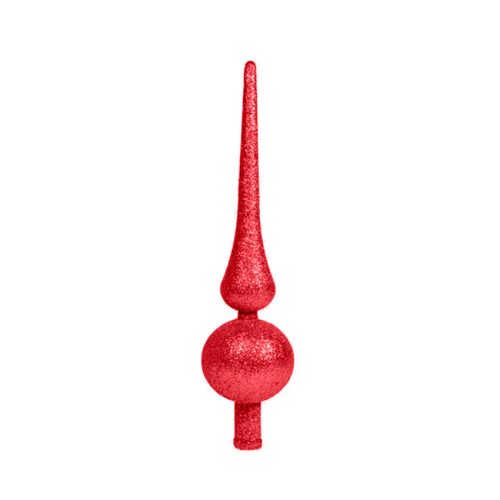 Adorno Navideño Puntal Con Gibre 19cm Rojo x1u
