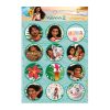 Stickers Autoadhesivos Moana 2 x24 Unidades Licencia Oficial