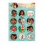 Stickers Autoadhesivos Moana 2 x24 Unidades Licencia Oficial