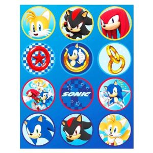 Stickers Autoadhesivos Sonic x24 Unidades Licencia Oficial