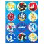 Stickers Autoadhesivos Sonic x24 Unidades Licencia Oficial