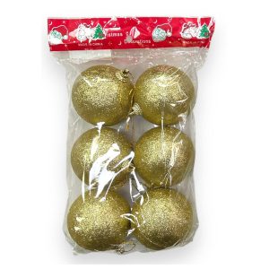 Bolas Gibreadas Doradas 6 cm x6 Unidades