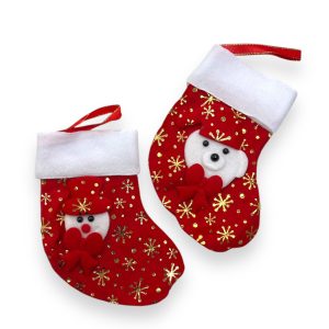 Adorno Navideño Bota Estampada 18 cm Modelos Surtidos