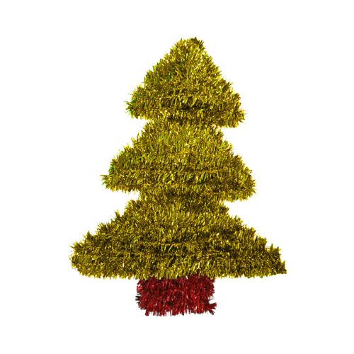 Adorno Navideño Arbol Dorado Colgante 35 x 28 cm