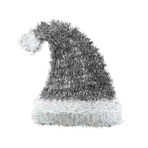 Adorno Navideño Colgante Decorativo Gorro Papa Noel Plata x1
