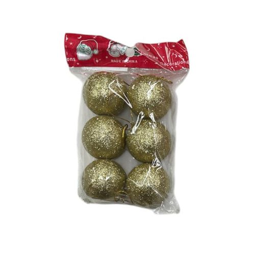 Bolas Doradas Gibre 4 cm x6 Unidades