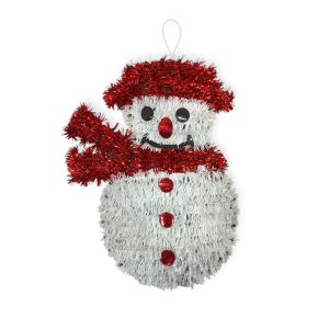 Adorno Navideño Muñeco de Nieve Colgante 30 x 25 cm