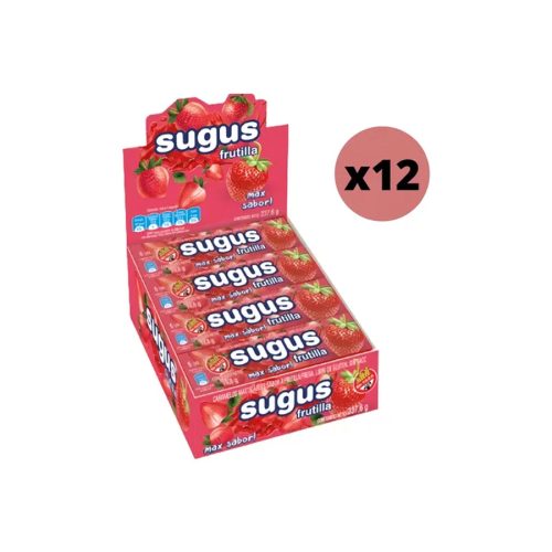 Caja Sugus Max Sabor Frutilla x12 Unidades