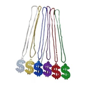 Collar Dinero Dolar Colores Surtidos x1 Unidad