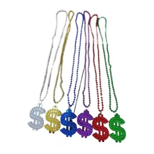 Collar Dinero Dolar Colores Surtidos x1 Unidad