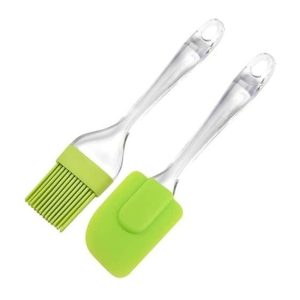 Set Espátula y Pincel De Silicona Chico Colores Surtidos 24cm