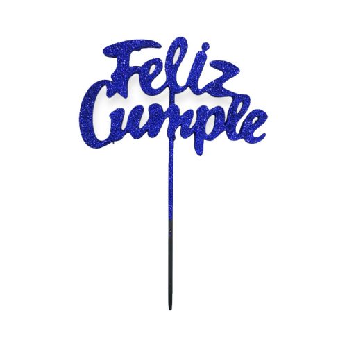 Pinche Feliz Cumple Azul Gibreado Plástico 22cm