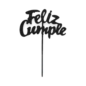 Pinche Feliz Cumple Negro Gibreado Plástico 22cm